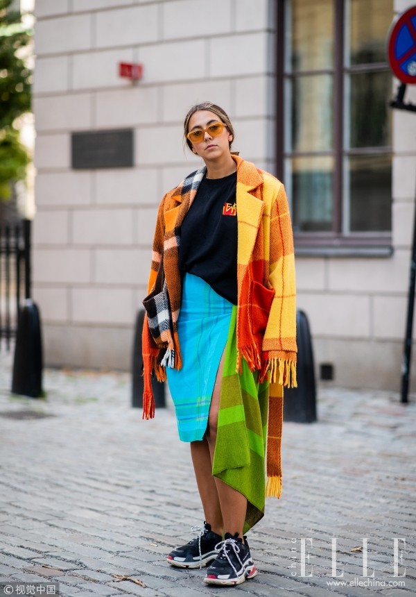 这些彩色格纹的外套,真的好看!