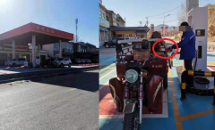 山西灵丘:加油站无视安全违规加油严重威胁周围安全